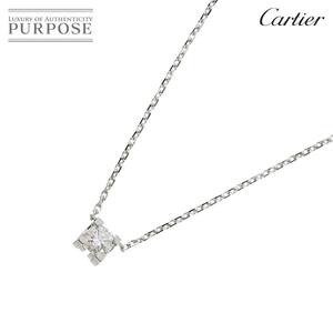 カルティエ Cartier Cドゥ ダイヤ 0.18ct E/VVS2/3EX ネックレス 42cm K18 WG 750 C De Necklace【証明書・鑑定書付き】 90212474