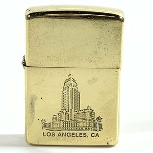 ZIPPO ジッポー LOS ANGELES.CA SOLID BRASS 1993年製 ジッポーライター＊現状品