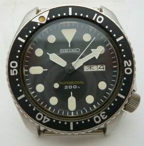 1000円スタート 腕時計フェイスのみ SEIKO PROFESSIONAL プロフェッショナル 7C43-7010 クォーツ QZ ダイバー200m ジャンク品 WHO D10001