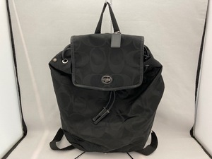 COACH　コーチ　F77350　シグネチャー　ナイロン　ブラック　リュック　/B7529F