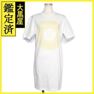 HERMES　エルメス　衣類　Grand Tralala　Tシャツ　ワンピース　レディース36　ホワイト／イエロー　コットン　【200】