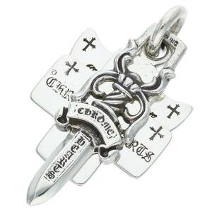 クロムハーツ Chrome Hearts 3TRINKETS/スリートリンケッツペンダント シルバーネックレストップ 中古 OS06