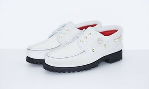 SUPREME TIMBERLAND 3EYD LUG ホワイト　クロコ型押し　us8 26cm