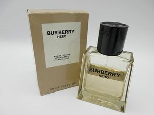 ◆BURBERRY バーバリー HERO ヒーロー オードトワレ EDT 50ml 香水 メンズ フレグランス 中古品