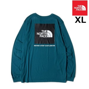 1円～!売切!【正規新品】THE NORTH FACE◆L/S BOX NSE TEE 長袖 Tシャツ ロンT US限定 ボックスロゴ 男女兼用 キャンプ(XL)青② 180902-5