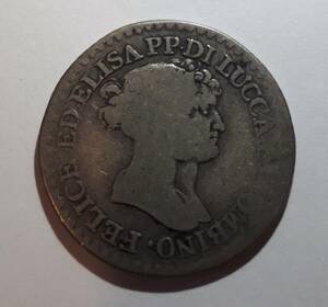 5000円　スタート　イタリア Lucca 1807年 1 franco 銀貨