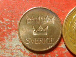 外国・スウェーデン／５オーレ青銅貨（1972年）　240513