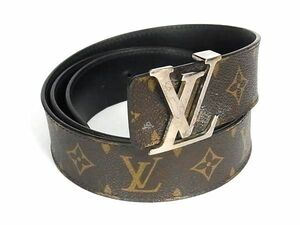 1円 ■美品■ LOUIS VUITTON ルイヴィトン M9821 モノグラム サンチュールLVイニシアル ベルト サイズ 100/40 メンズ ブラウン系 FA3810