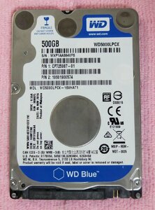 WD 2.5インチ HDD 500GB 厚さ7mm 使用時間 14,947H