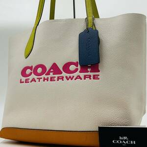 1円～【未使用】入手困難品 コーチ COACH トートバッグ ビジネスバッグ ブリーフケース A4 2way ペブルレザー メンズ レディース