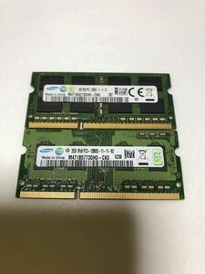 Samsung 6GB kit ノートPC用メモリーDDR3 PC3-12800S 1.5V 204ピン