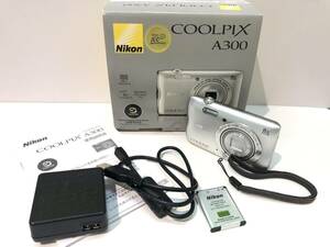 【F1031AY】Nikon ニコン COOLPIX クールピクス A300 通電確認済 箱取説付属 マルチセクター異常有 ジャンク扱い 現状品