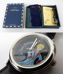 【Le Petit Prince】 星の王子様　腕時計 文字盤 紺 箱付き 動作品 中古品 JUNK扱い 現状渡し 一切返品不可で！　