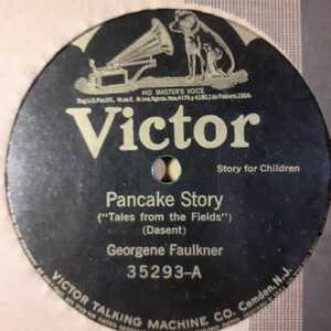 YY1) ジョージン・フォークナー Georgne Faulkner『Pancake Story／The Fox as Herdsman』 12インチ SP盤