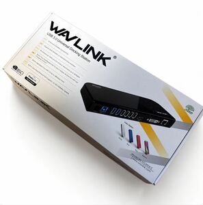 【ほぼ未使用】WAVLINK USB3.0 ドッキングステーション横置き Windows/Mac対応 デュアルモニター 2K @60 HDMI DVI VGA (DV