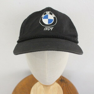 CAP94 90sビンテージ BMW ベースボールキャップ■1990年代製 黒 ブラック アメカジ ストリート HAT ハット 帽子 古着 古着卸 オールド 激安