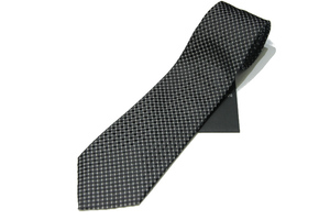 新品 GIORGIO ARMANI (ジョルジオアルマーニ) ハンドメイド 菱形 シルク ネクタイ　ブラック　イタリア製