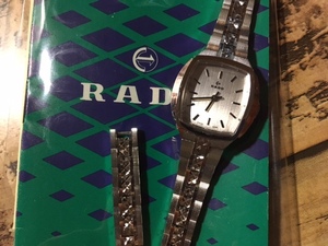 良品 付属品有 希少 レア ヴィンテージ RADO ラドー SWISS MADE シルバー 純正ブレス 手巻き レディース 腕時計 