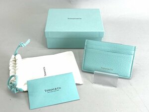 Tiffany＆Co. ティファニー レザー カードケース 箱付き 中古美品[327974