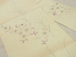 平和屋2■夏物　中国三大刺繍　相良刺繍　九寸名古屋帯　草花文　逸品　DAAC4031ea