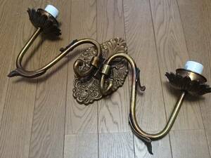 ブラケット照明 銅製 照明器具 レトロ アンティーク 玄関灯 洋館 古い照明 骨董 金属工芸