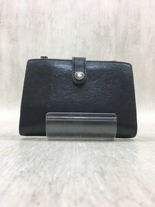 discord◆Loose Leaf Wallet Soft Leather/2つ折り財布/牛革/BLK