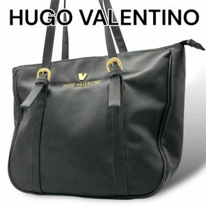 【1円スタート】HUGO VALENTINOヒューゴバレンチノ　ショルダーバッグ　ブラック　ナイロン　K023