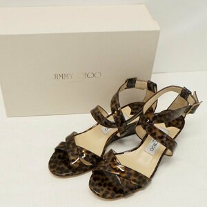 ジミーチュウ レオパード サンダル サイズ36 23㎝ エナメル JIMMY CHOO