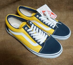 新品 VANS 本革スウェード OLD SKOOL US9 黄/紺　V36CL CVS OLD SKOOL　531502007　バンズ　ヴァンズ　オールドスクール