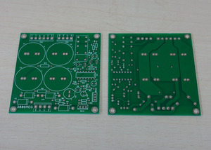 スピーカー保護回路付オーディオパワーアンプ電源部自作用プリント基板