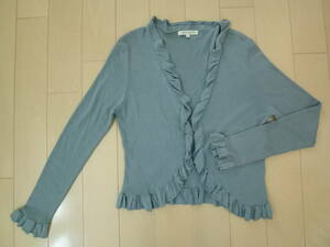 ■LAURA ASHLEY ローラアシュレイ ボレロ⑦（L）カーディガン青系