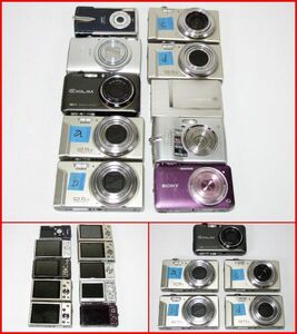 【故障 10台】Canon CASIO Fujifilm Nikon SONY ジャンク【送料無料】