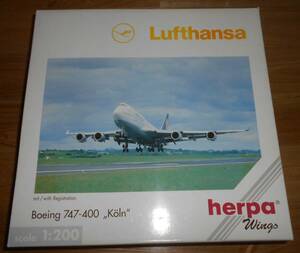 Herpa　1/200　ルフトハンザ航空　B747-400　D-ABVR