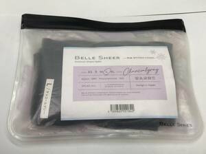 BELLESHEER Premium shape spats 接触冷感 リブ 着圧レギンス L チャコールグレー リブステッチ クール スパッツ 夏用 ベルシア 24031302