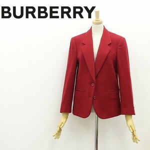 ヴィンテージ◆BURBERRYS バーバリー カシミヤ混 ウール 2釦 ジャケット 赤 レッド 7