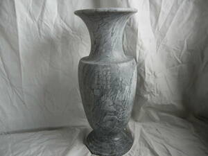石壺　壺　花瓶　花器　山水画　彫刻　華道具　置物　インテリア