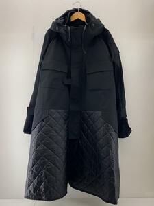 JUNYA WATANABE COMME des GARCONS◆キルティングコート/フェイクファー/S/ポリエステル/BLK/JL-C011/23AW