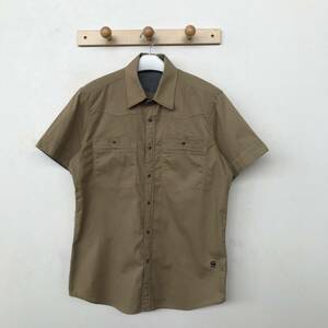 G-STAR RAW ジースターロゥ 正規品 メンズ 半袖スナップボタンシャツ 美品 size L/XL