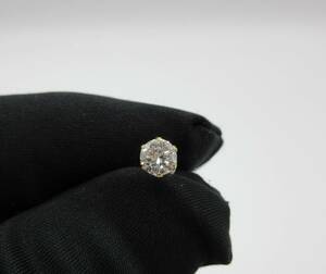 2 新品 YG 天然ダイヤモンド 0.47CT ピアス 片耳から セット割引きあり ノンブル タリスマン アイファニー イニシャル WG PT ティファニー