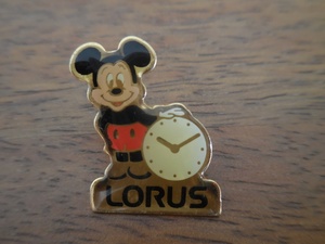 フランス☆古いピンズ 【LORUS】ピンズ ピンバッジ ピンバッチ PINS ミッキーマウス　時計