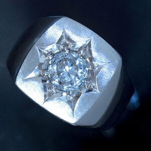 F3101 美しい大粒天然ダイヤモンド１．９７８ct 最高級Pt900無垢セレブリティビックメンズリング サイズ23号 重量36.8g 縦幅16.4mm