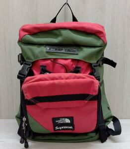 Supreme×THE NORTH FACE/シュプリーム×ザ ノースフェイス/リュック/16SS/Steep Tech Backpack/グリーン×レッド