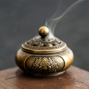 ♯0166♯アンティーク真鍮ポケットlotusjiuding香炉中空香炉ミニオーナメント中国の古代のティーデスクの装飾