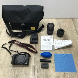 165 D / 1円〜 Canon EOS Kiss M2 ダブルズームキット ミラーレス一眼 デジタルカメラ キャノン 中古