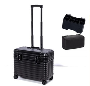 アルミ製スーツケース アルミ合金ボディ 20インチ ブラック TSAロック 機内持ち込み トランク キャリーバッグ キャリーケース小型