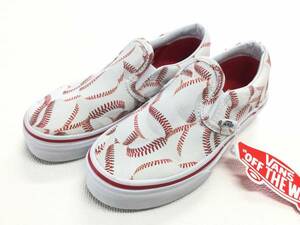 VANS Kids スリッポン 野球 ボール柄 17～18cm? アメリカ企画限定!! キッズ バンズ SLIPON