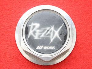 1枚 REZAX WORK 社外 中古 ホイール センターキャップ センターカバー エンブレム オーナメント