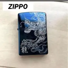 ZIPPOライター 応龍 チタニウムコーティング　メタリックブルー