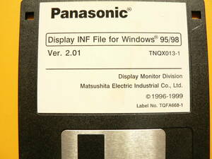 送料最安 94円 FDP10：FD版　パナソニック・モニター情報　Panasonic Display INF File for Windows95/98 Ver.2.01　
