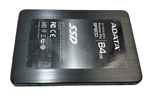 【中古パーツ】2.5 SATA SSD 1台　正常 ADATA SP900 64GB ■SSD02411